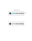 GIVERS GUILD Logo Sticker Gray＆Blue SET