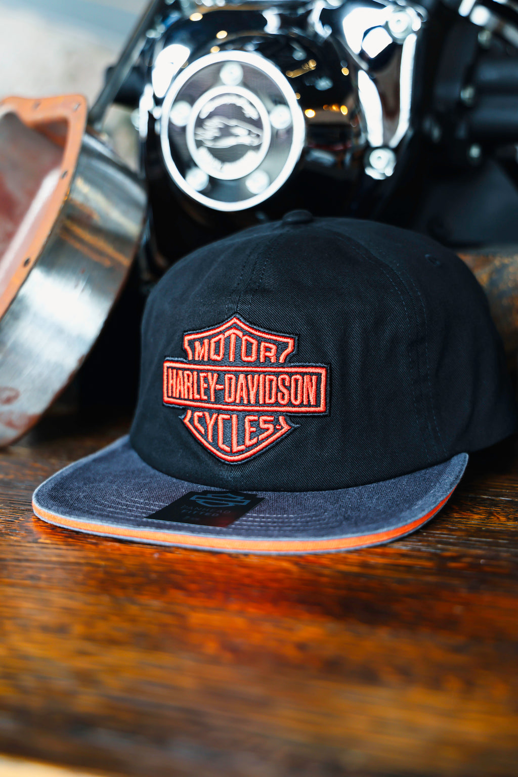 Bar & Shield Colorblock Panhead Fitted Cap