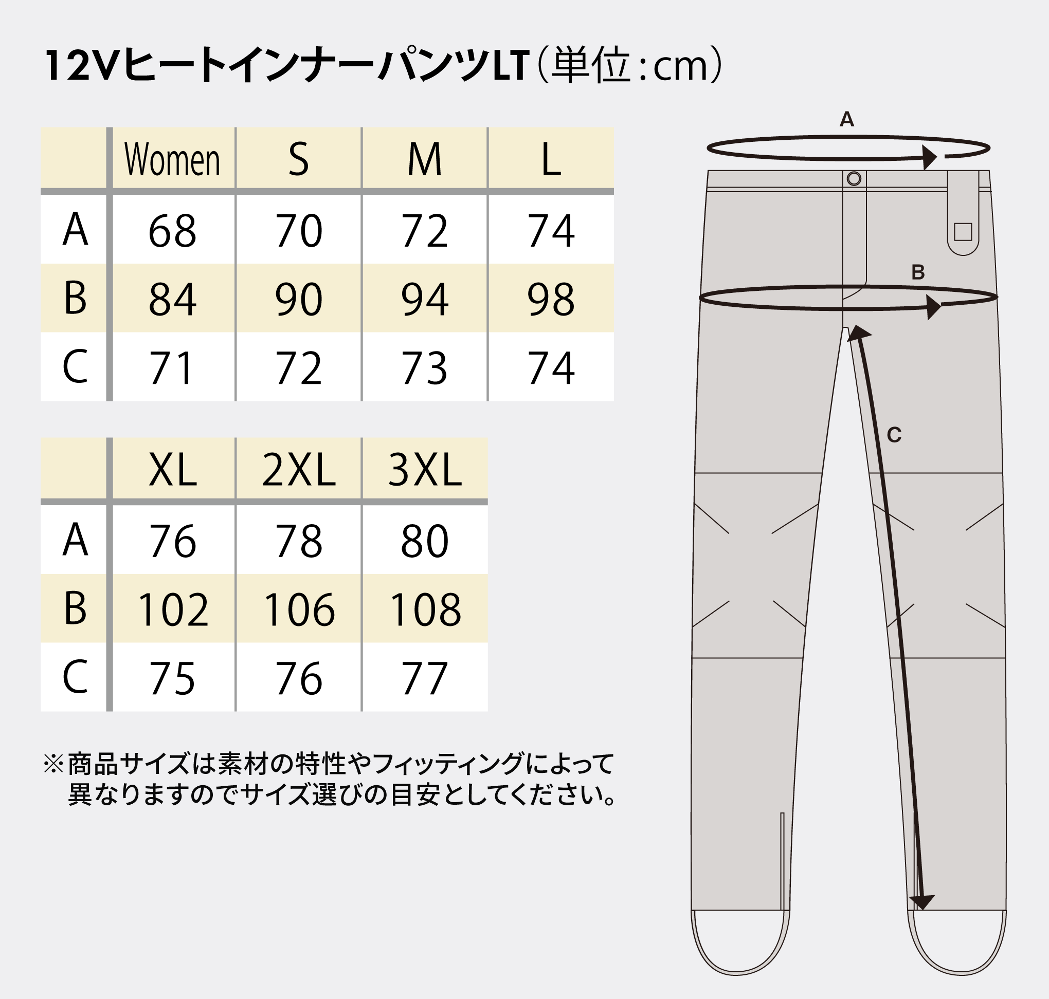 Heat Master 12Vヒートインナーパンツ LTシリーズ