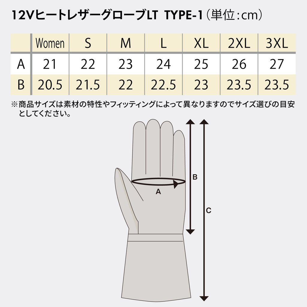 Heat Master 12Vヒートレザーグローブ LTシリーズ TYPE-1