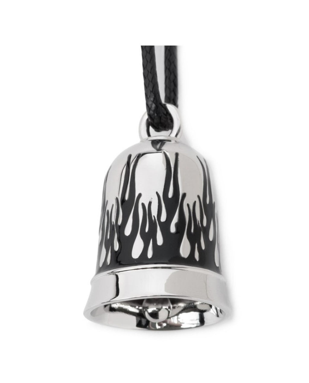 Harley-Davidson® Contrasting Black Flames Ride Bell - Silver Plating