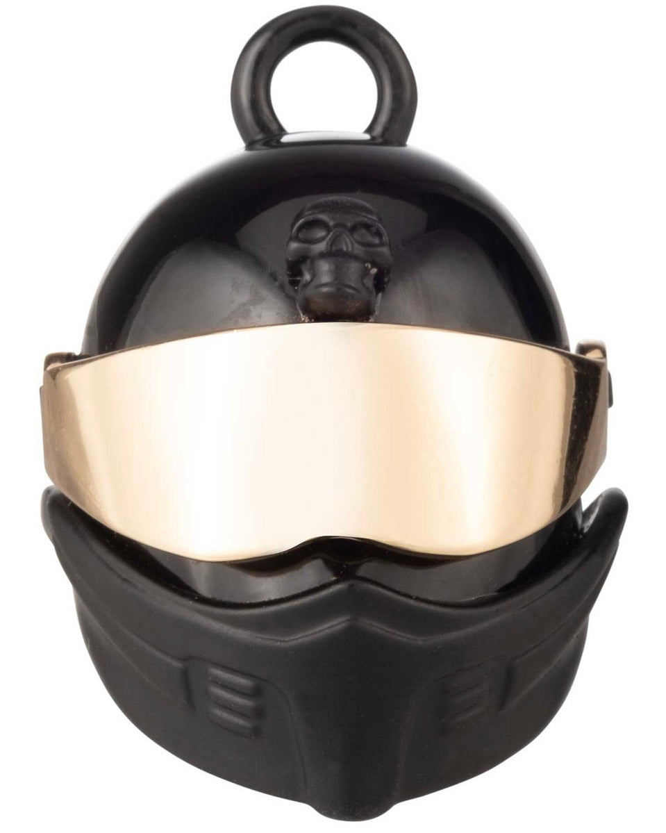 Harley-Davidson® Black Plated Skull Crowned Helmet Ride Bell, Black