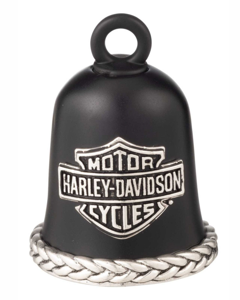 Harley-Davidson® Embossed Bar & Shield Logo Ride Bell With Braided Base, Black