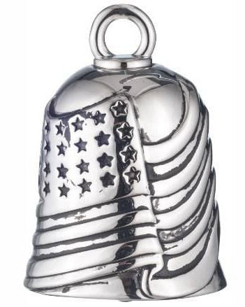 Harley-Davidson® Flowing American Flag Ride Bell - Silver Plating