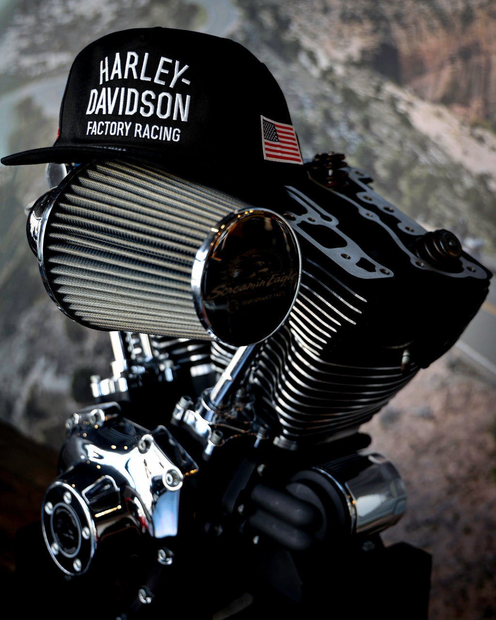 Harley-Davidson® Factory Racing Fanwear Twill Baseball Cap - Harley Black