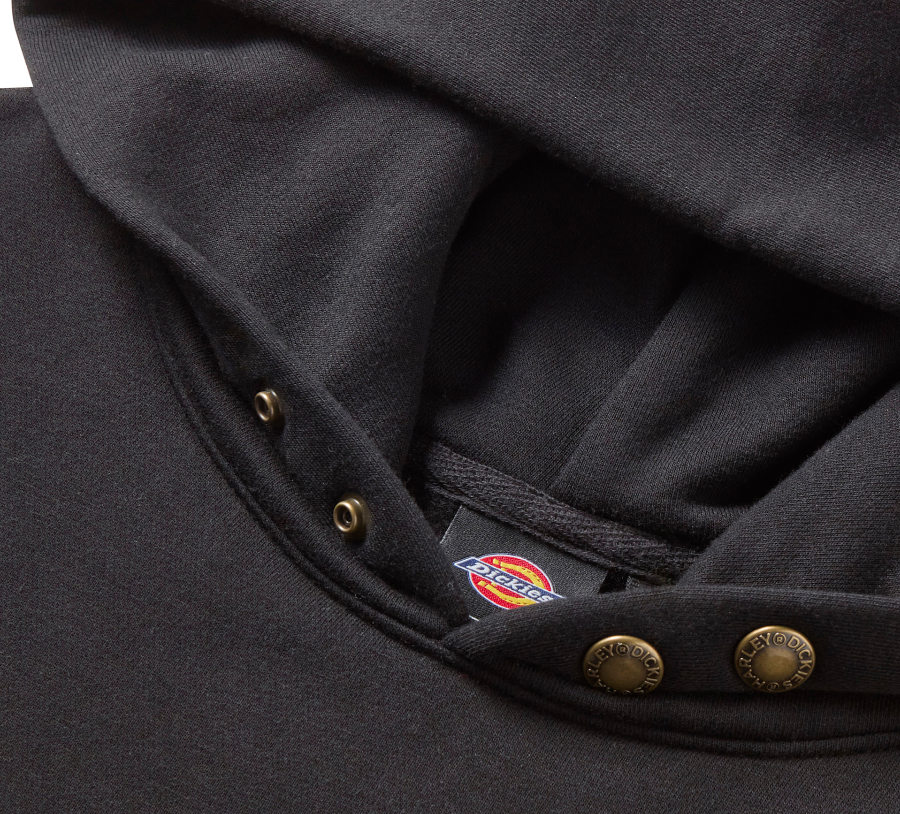 Dickies × H-D Winged Horseshoe Oversized Pullover Hoodie - Black