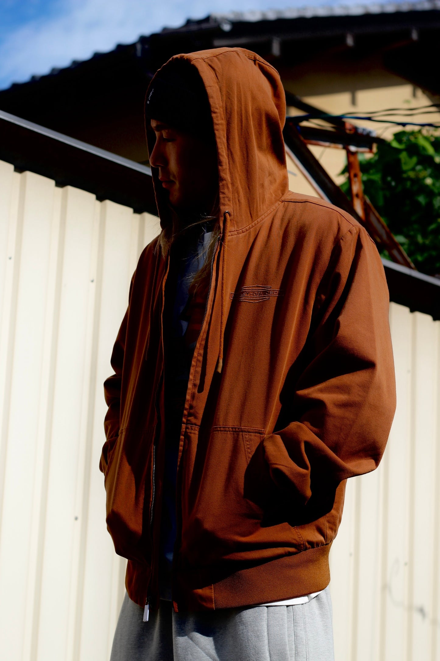 Bar & Shield Workwear Hooded Jacket Toffee