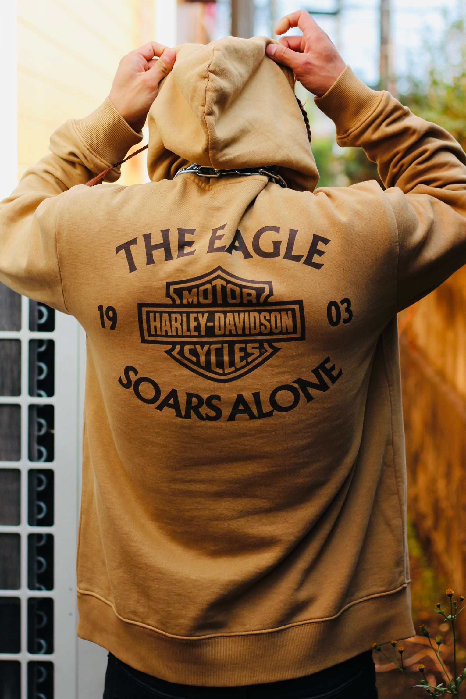 Eagle Soars Alone Slub Hoodie