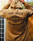 Eagle Soars Alone Slub Hoodie