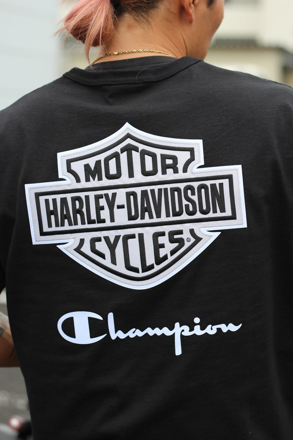 Champion x Harley-Davidson Fanatic T-shirt  Black × Silver Champion