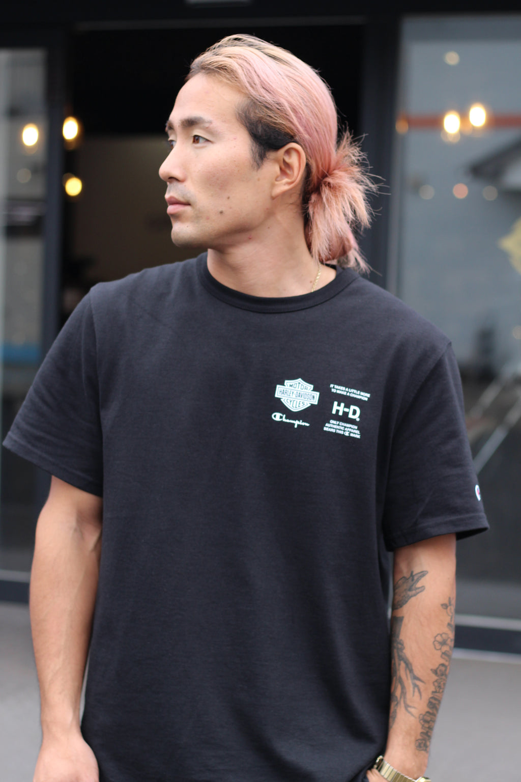 Champion x Harley-Davidson Fanatic T-shirt  Black × Silver Champion