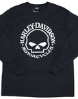 Souvenir L/S T-Shirt【Black】Willie G Skull