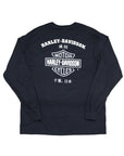 Souvenir L/S T-Shirt【Black】Willie G Skull