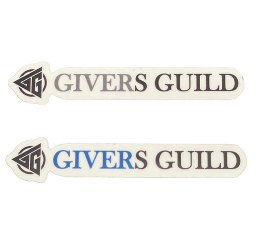 GIVERS GUILD Logo Sticker Gray＆Blue SET