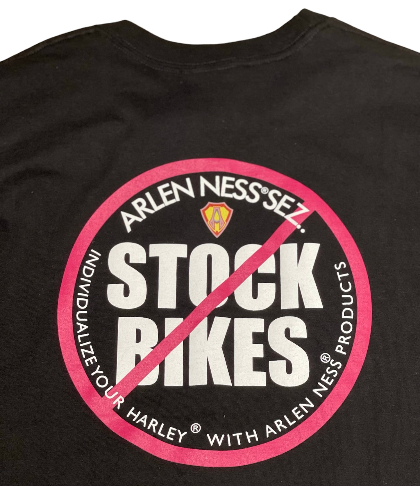 【ARLEN NESS】NO STOCK BIKES T-SHIRT, BLACK SIZE S